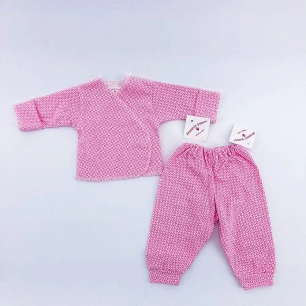 New 6 to 8 Pounds Set Long Sleeve‎ Tee Pant 2 Piece Bundle Newborn Baby Girl
